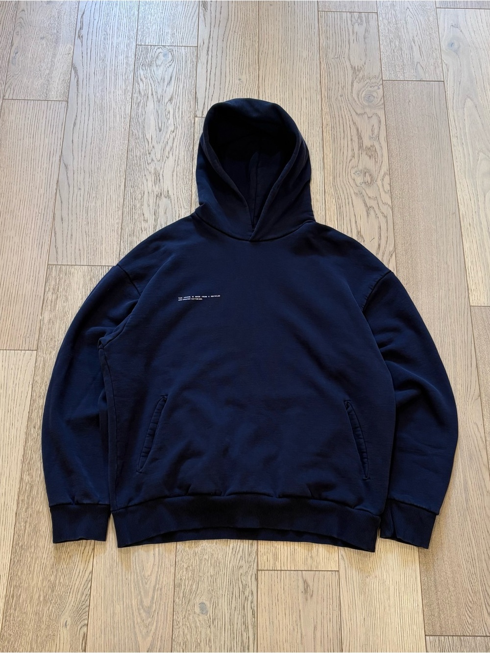 PANGAIA 365 Heavyweight Navy Blue Unisex Oversized Hoodie Organic Cotton